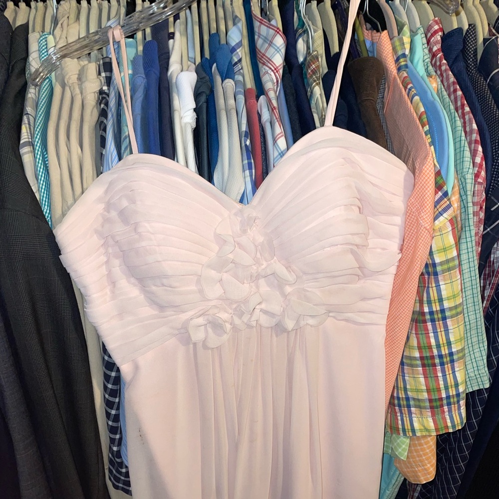 Long light pink dress